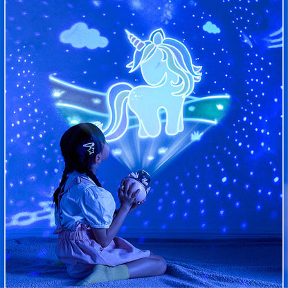 Kids' Space Night Light Projector - USB Rechargeable with 12 Films