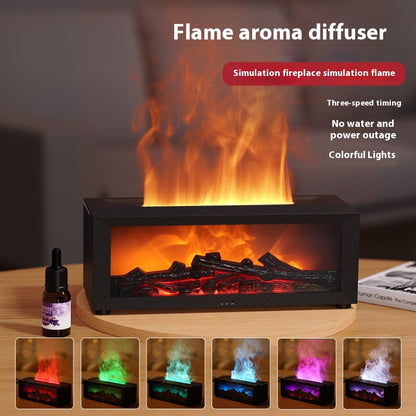 Flame Aroma Diffuser & Humidifier: 3D Colorful Essential Oil Fog Machine