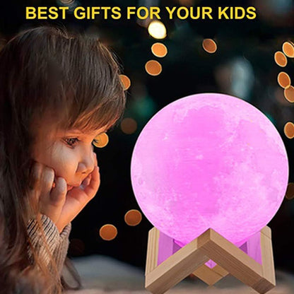 Moon Lamp 9.6" - 16 Colors, Remote & Touch Control, USB Rechargeable