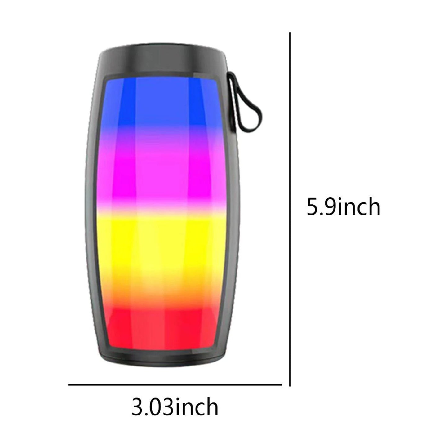  Bluetooth 5.0 Portable Speaker – Colorful Subwoofer Surround Sound & HiFi Audio for Outdoors