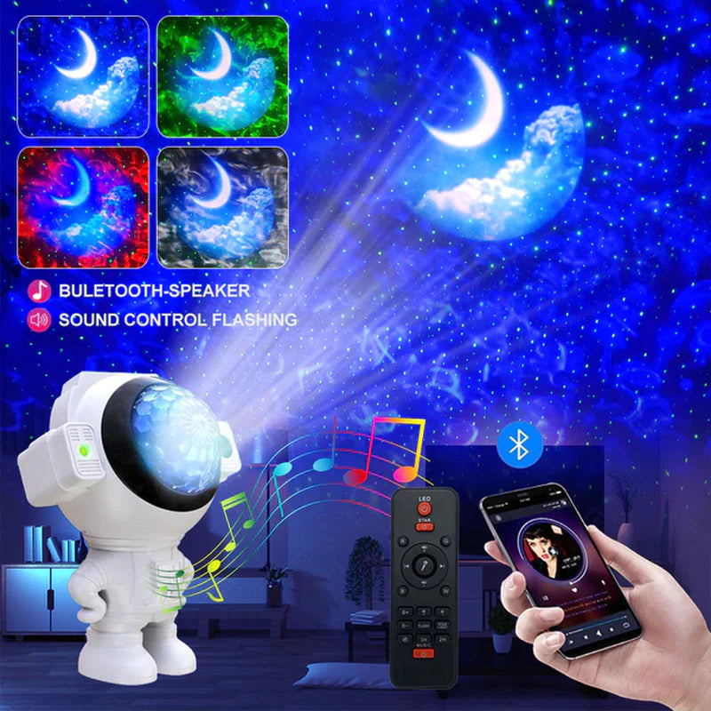 Astronaut Galaxy Projector – LED Starry Sky & Ocean Night Light with Remote Control