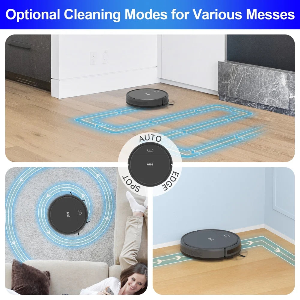 E3 PLUS Robot Vacuum Cleaner - 2200Pa Suction, Self-Charging, Tangle-Free, 100 Min Runtime