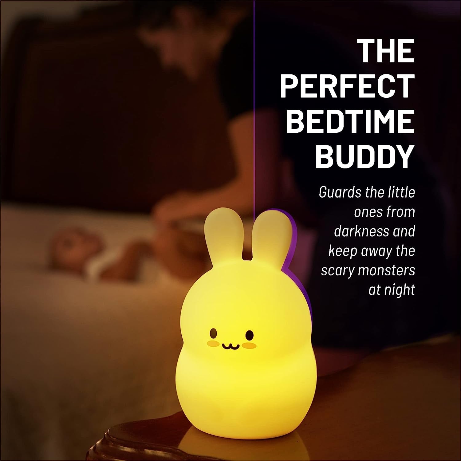 dorable Bunny Night Light for Kids - Rechargeable & Soothing Glow for Sweet Dreams!