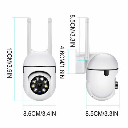 Prinxy Floleo 1080P Outdoor Security Camera - 360° View, Motion Detection, Wi-Fi, White