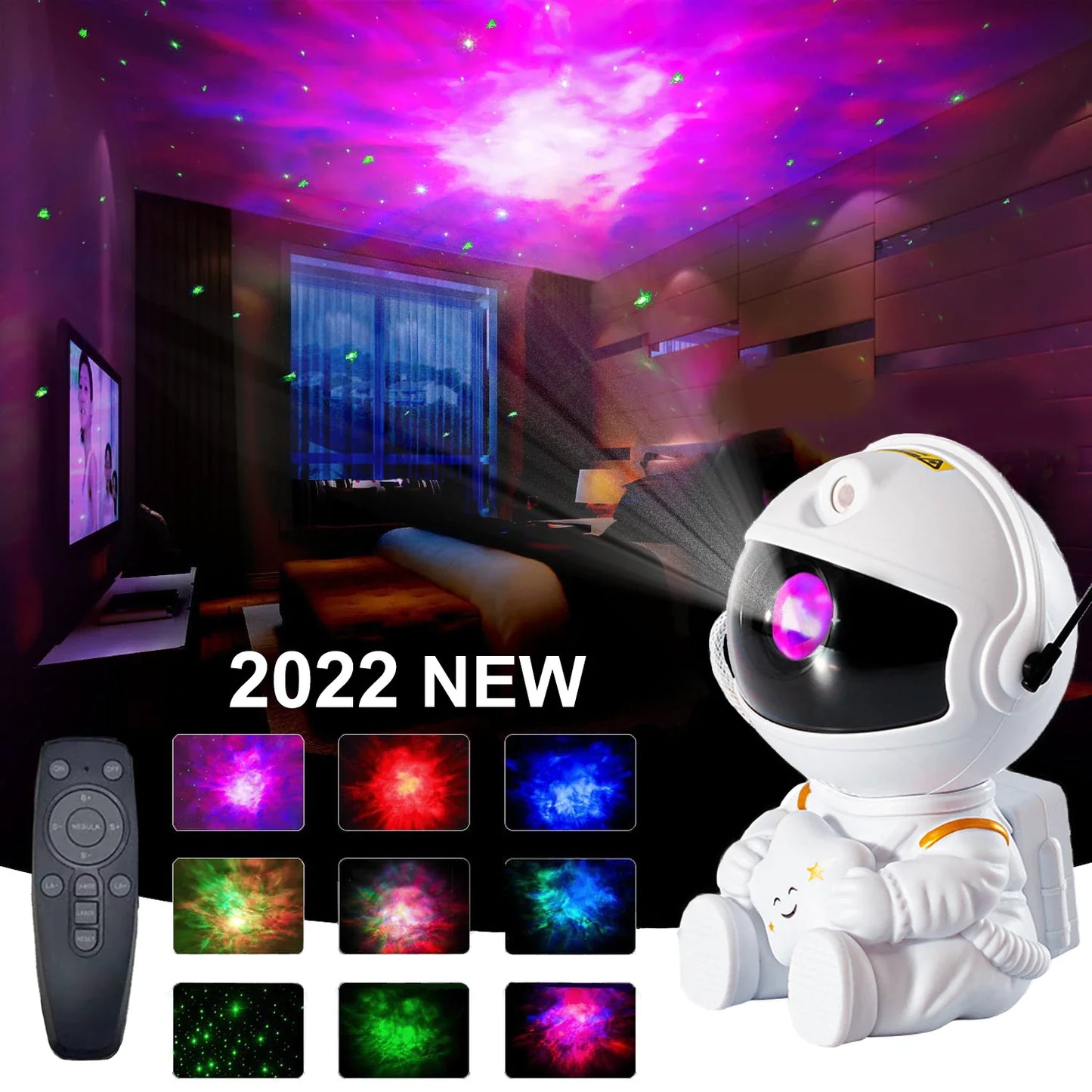 Astronaut Galaxy Projector – LED Starry Sky & Ocean Night Light with Remote Control