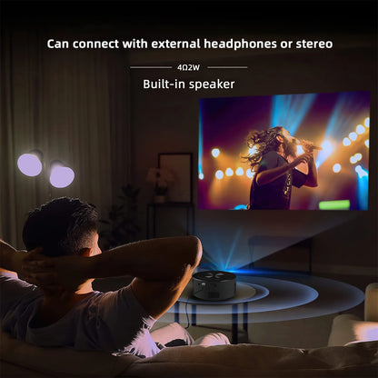 HD Mini Projector 1080P – Portable LED Home Theater with Remote Control