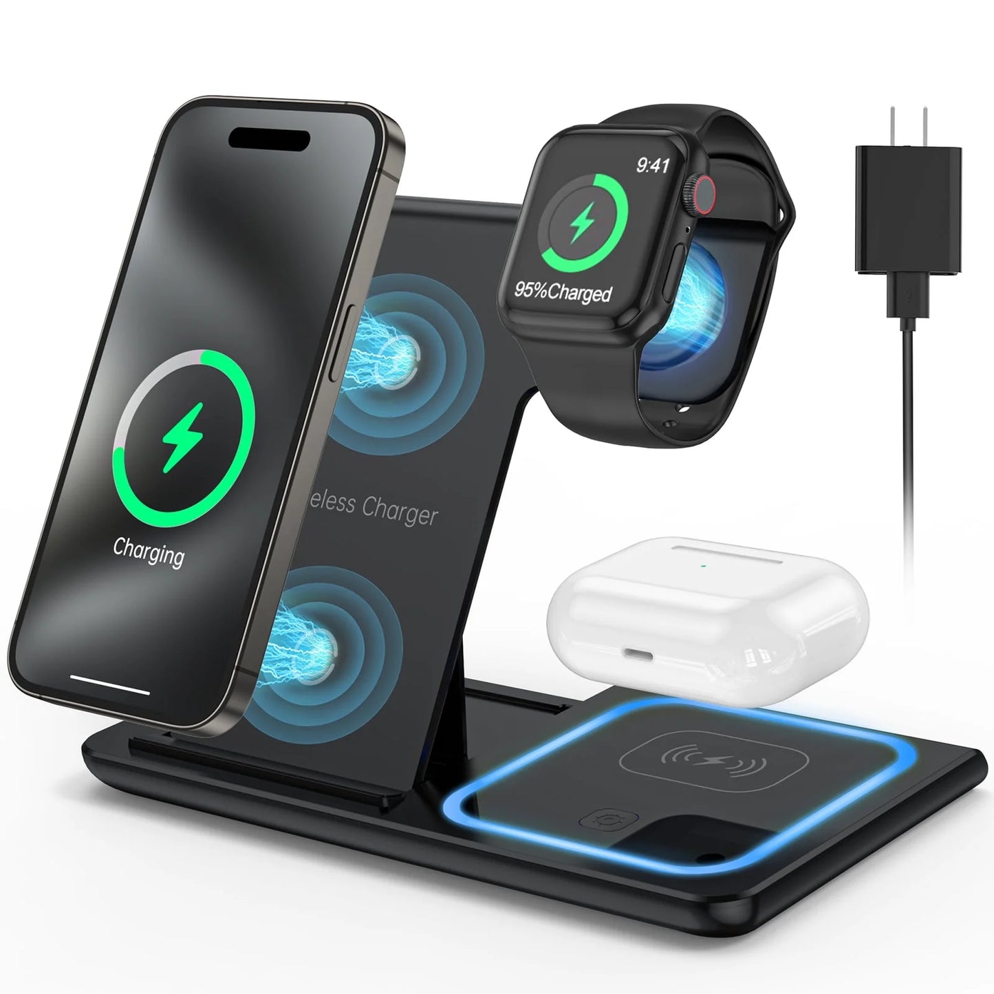 PowerNest 3-in-1 Charger A "nest" of power for all your devices in one place