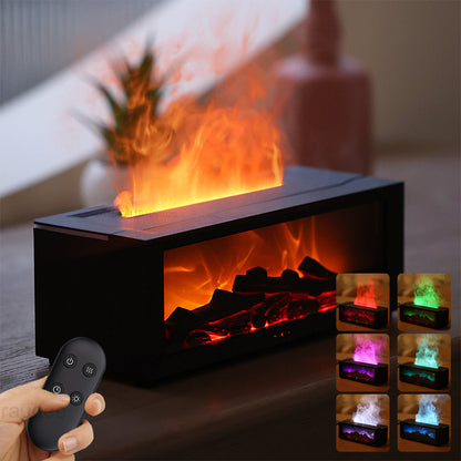 Flame Aroma Diffuser & Humidifier: 3D Colorful Essential Oil Fog Machine