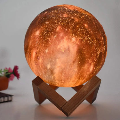 Galaxy Moon Lamp – 16-Color LED Night Light with Remote & Touch Control