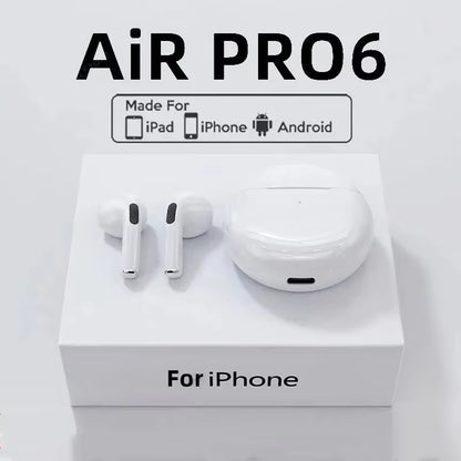 Air Pro 6 TWS Bluetooth Earbuds with Mic & Charging Case