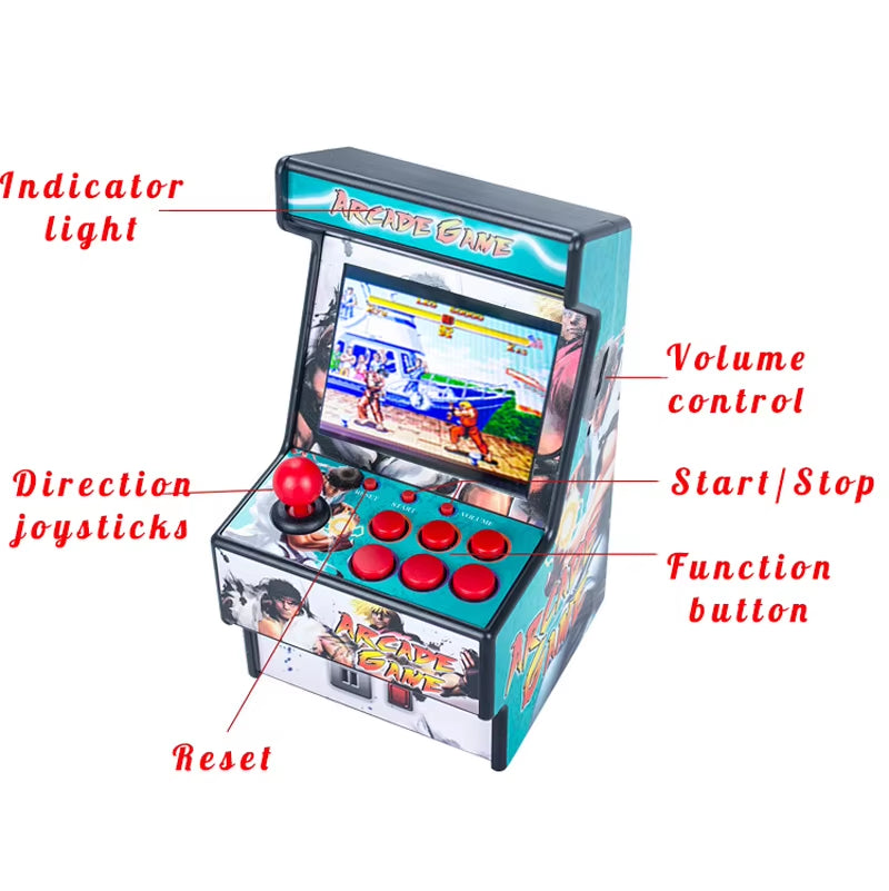 Mini Retro Arcade Console - 2.8" 16-Bit Handheld with 150+ Built-In SEGA Classics