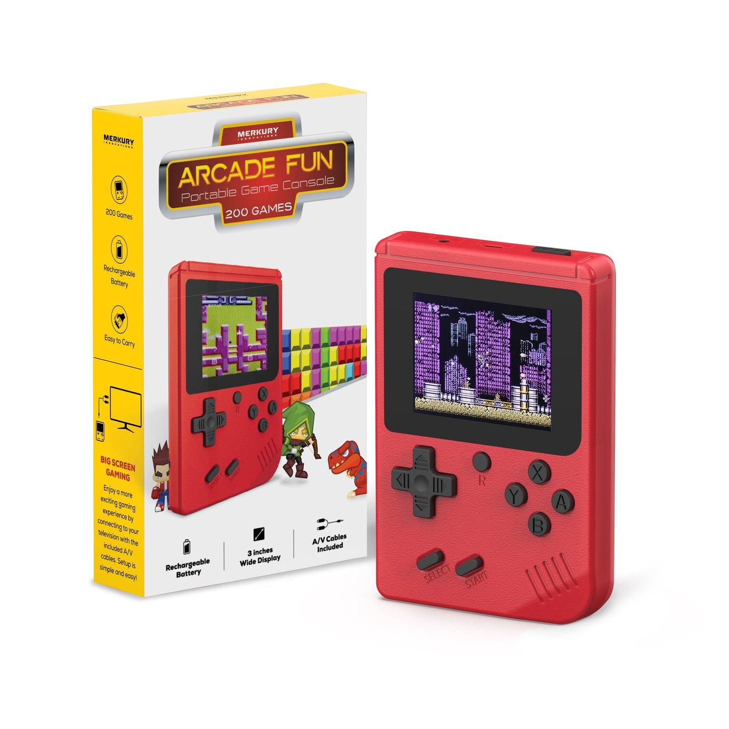 Portable Retro Gaming Console - 200 Classic Arcade Games