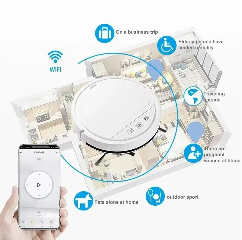 Smart Robot Vacuum with Voice Control & App Remote