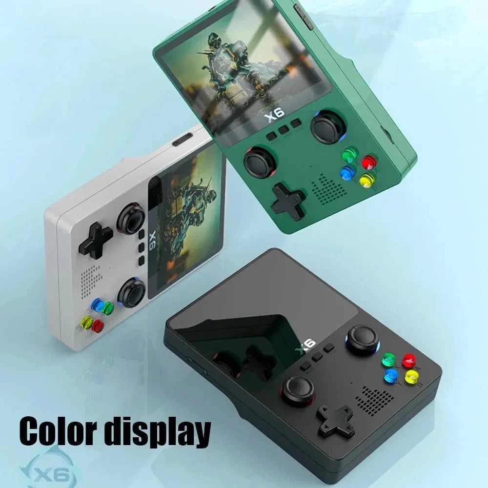 X6 Handheld Game Console - 3.5" IPS Screen, Dual Joysticks, 11 Simulators, 2023 Model