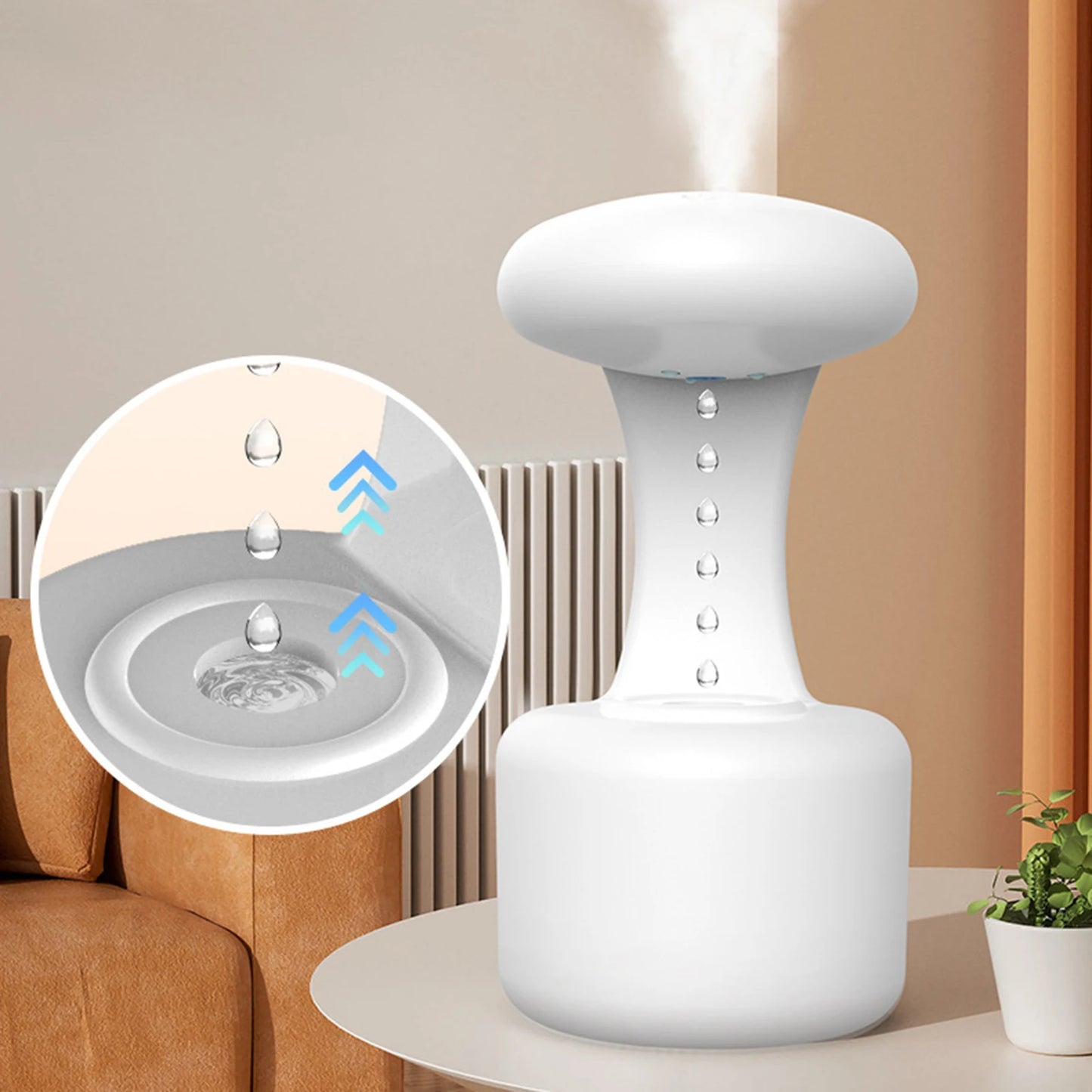 Anti-Gravity Ultrasonic Humidifier & Diffuser – USB Mini Mist Sprayer for Desktop