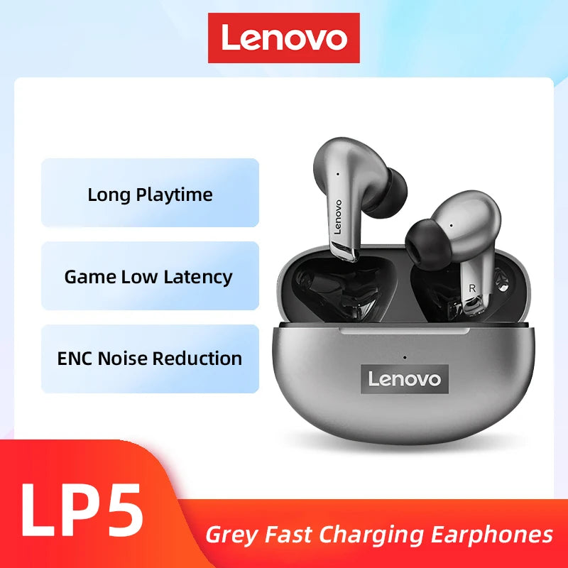 LP5 Wireless Bluetooth Earbuds – 100% Original, Hifi Sound, Waterproof, Sports Headset with Mic