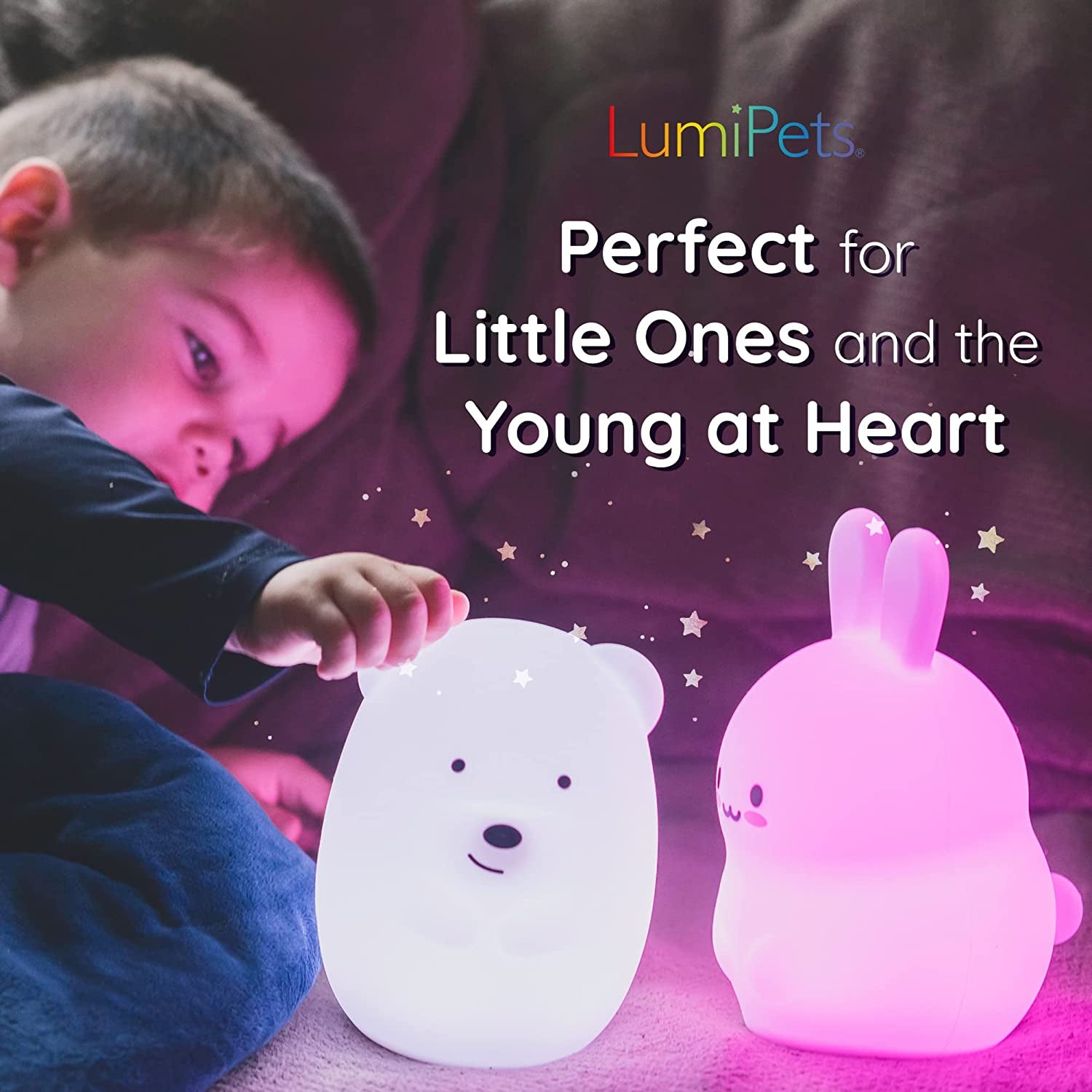 dorable Bunny Night Light for Kids - Rechargeable & Soothing Glow for Sweet Dreams!