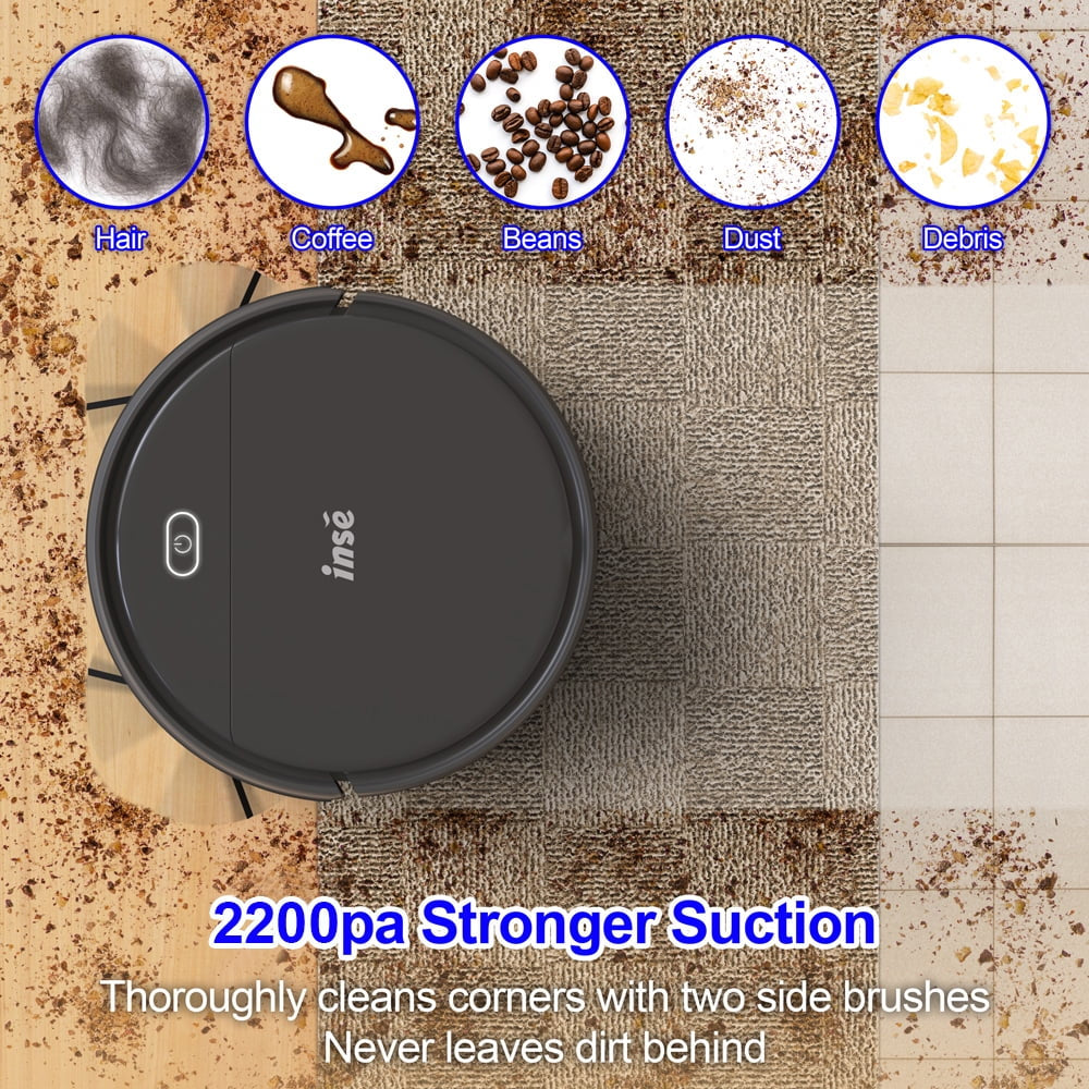 E3 PLUS Robot Vacuum Cleaner - 2200Pa Suction, Self-Charging, Tangle-Free, 100 Min Runtime