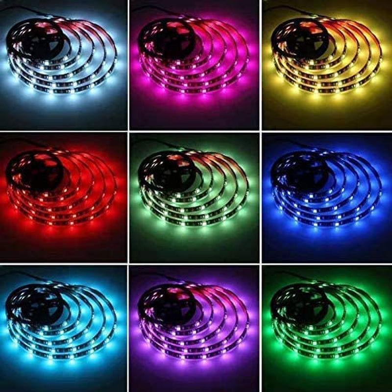 Vibrant 16.4ft RGB LED Light Strip – Colorful Custom Lighting for Any Space