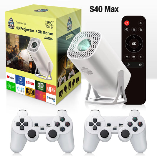 S40 Max Mini Projector: 1080P Home Theater with Android 11 & Game Emulator