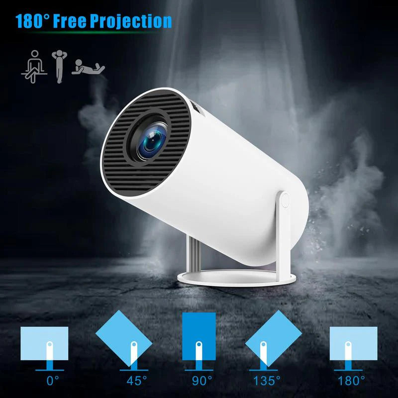 VisionPro Ultra 4K Projector | Android 11, Dual WiFi, 260ANSI, 180° Flexibility, Outdoor Cinema Experience    